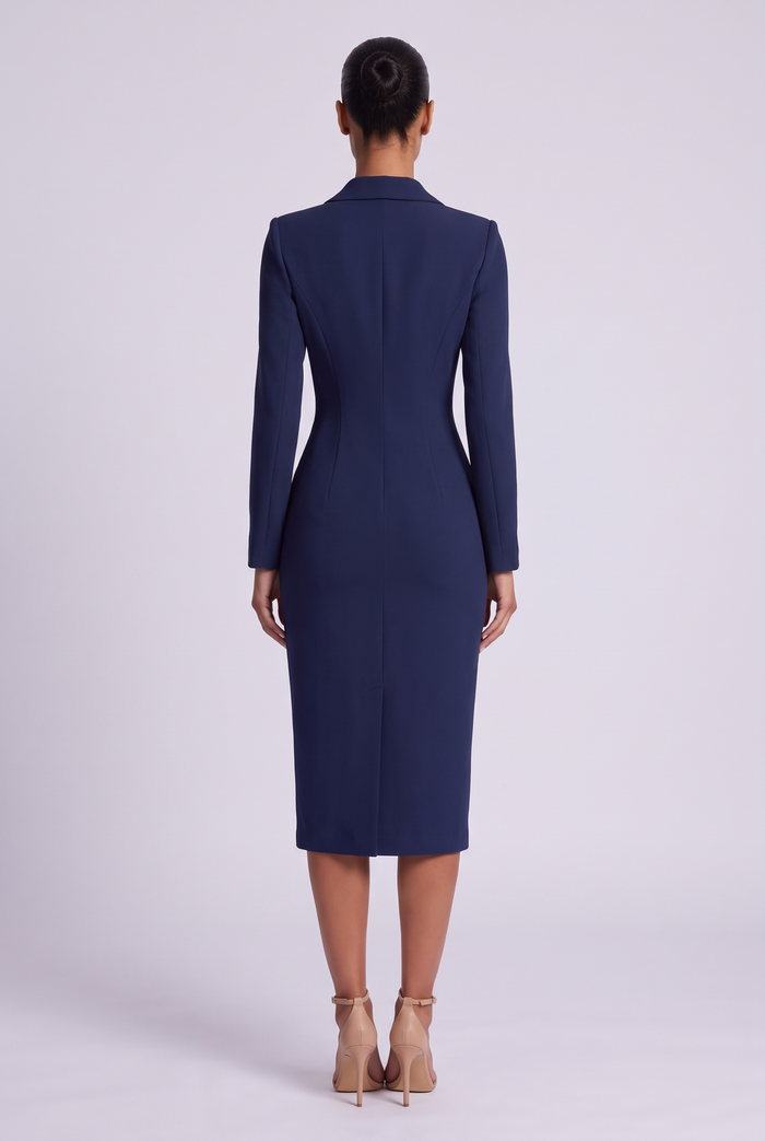 Blair Midi Dress - Navy