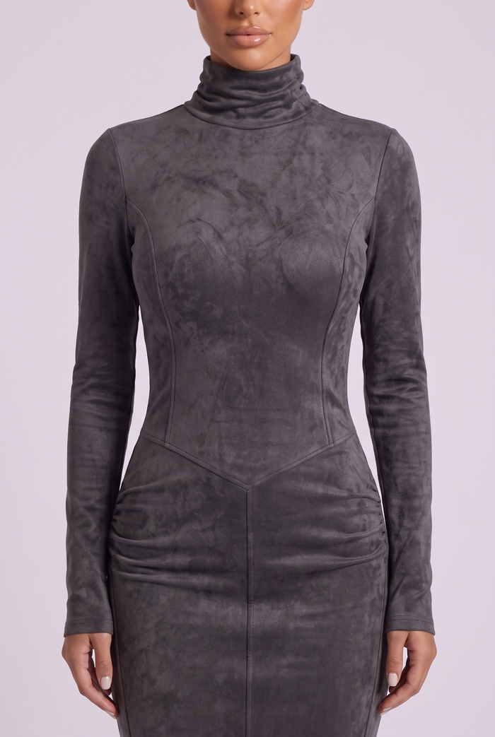 Suzanne Midi Dress - Dark Grey