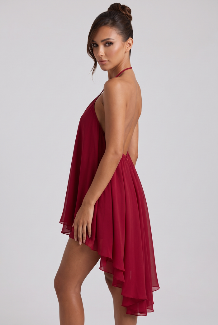 Nalia Mini Dress - Soft Red