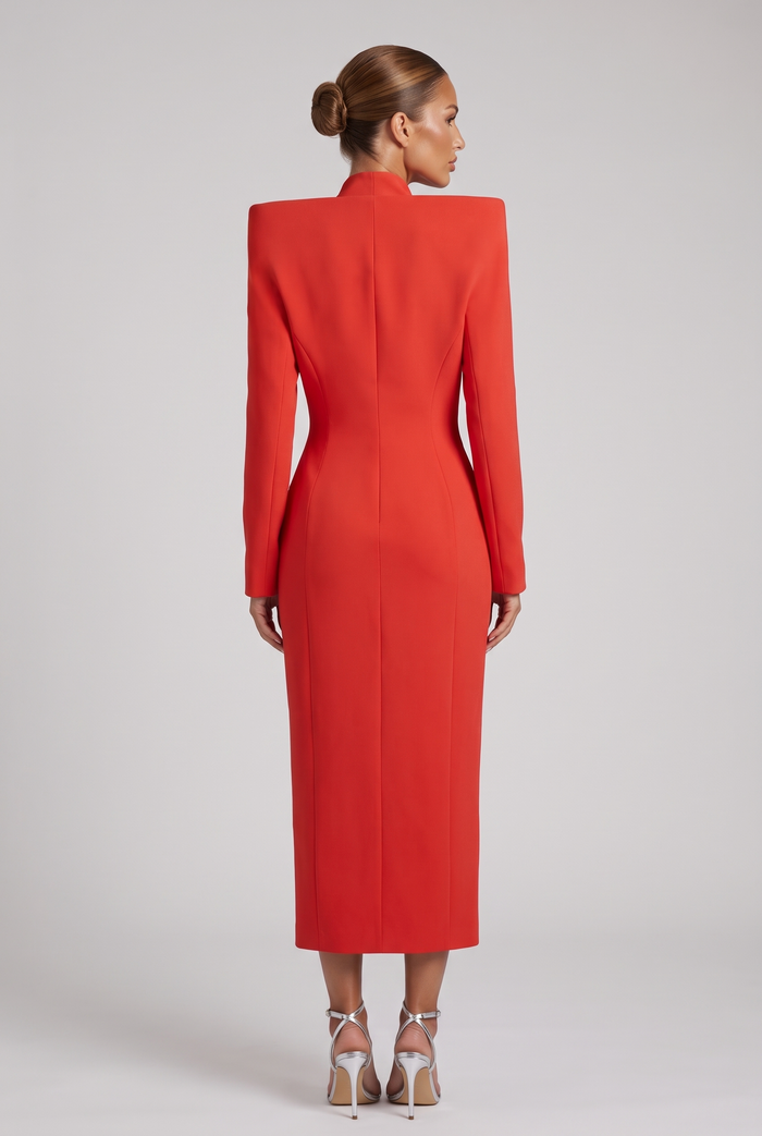 Audrey Midi Dress - Red