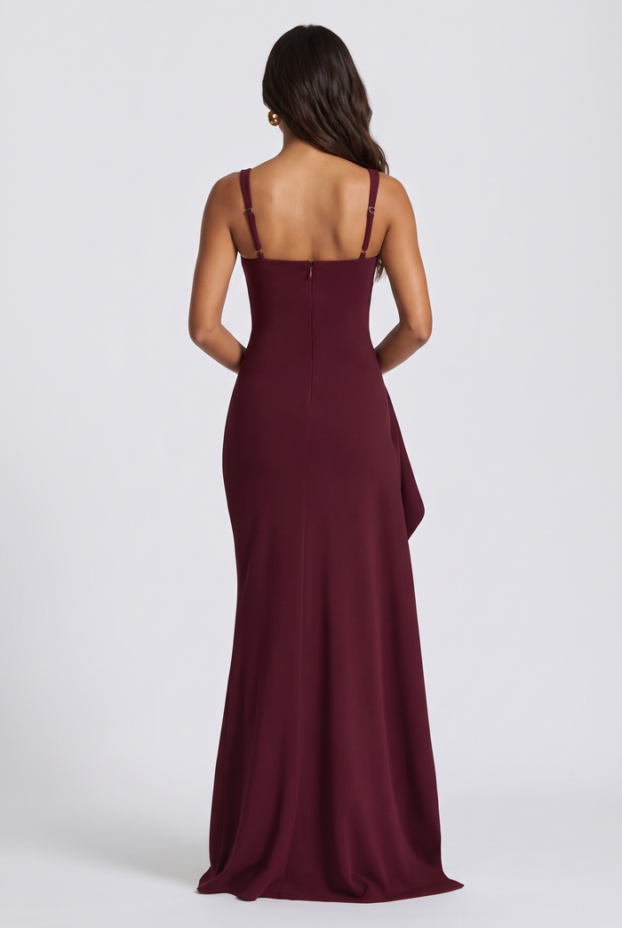 Katana Maxi Dress - Cherry Lacquer