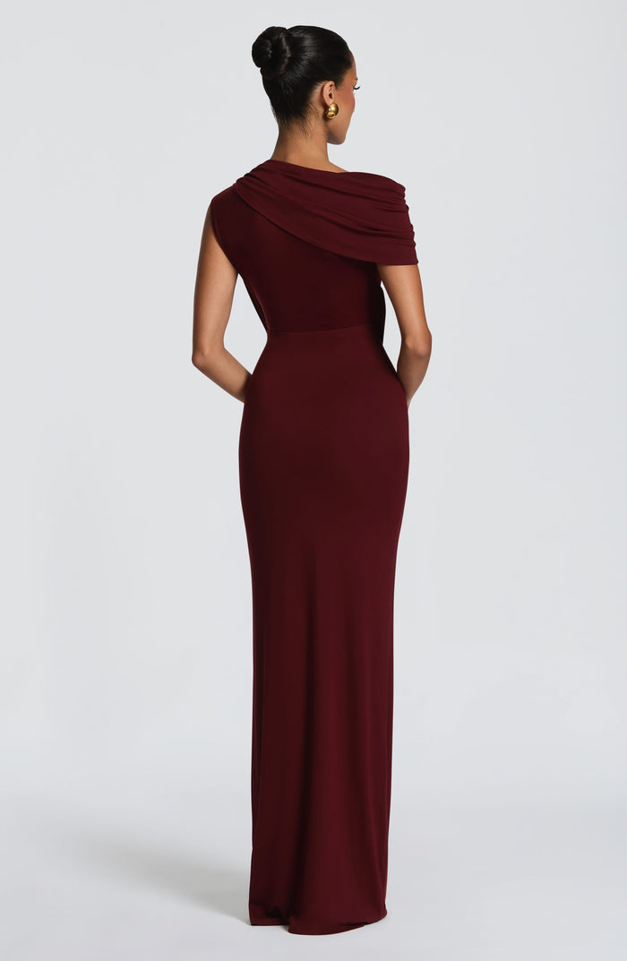 Robe Longue Kalina - Cerise Laqué