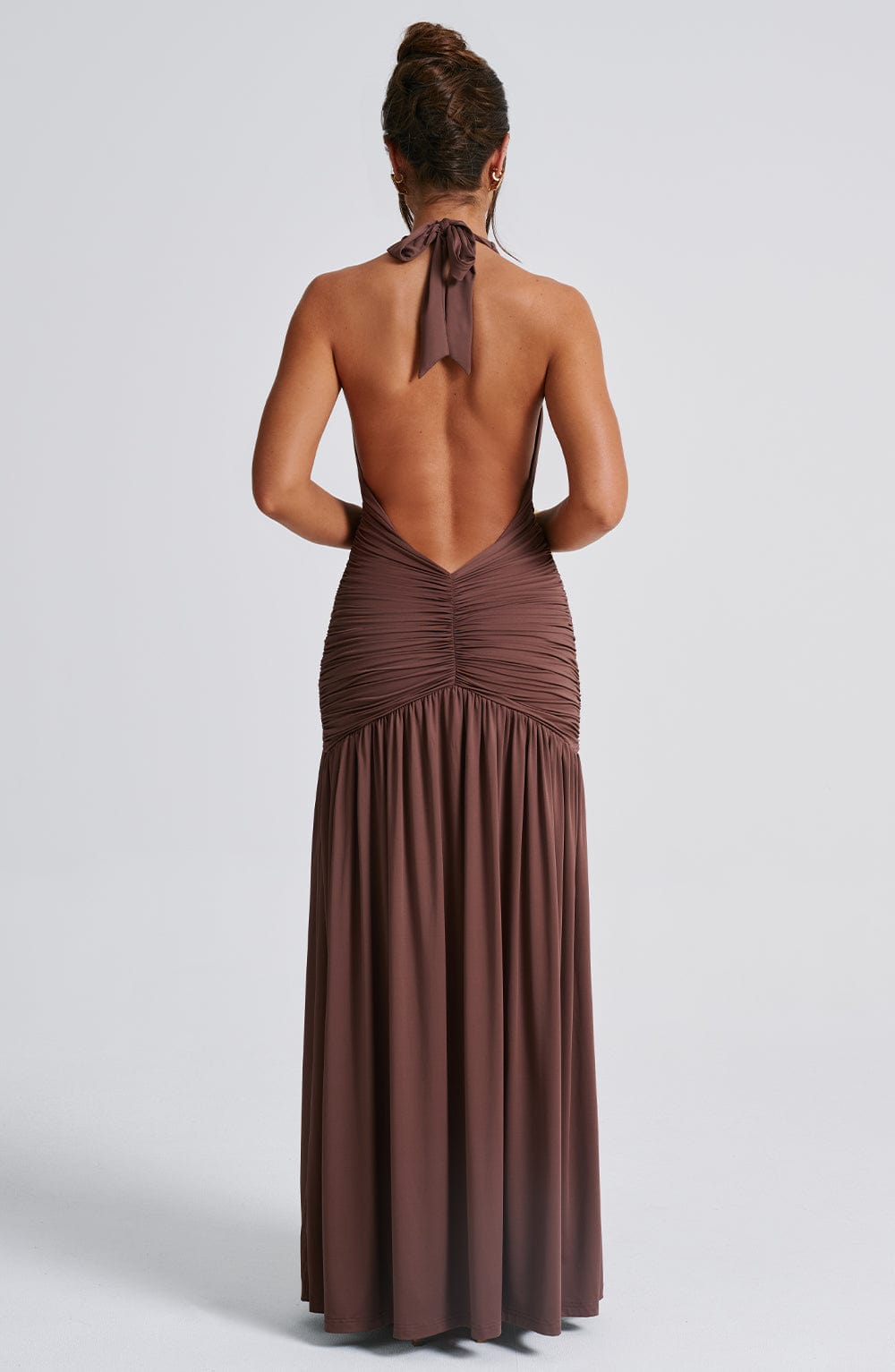 Melania Maxi Dress - Chocolate Brown