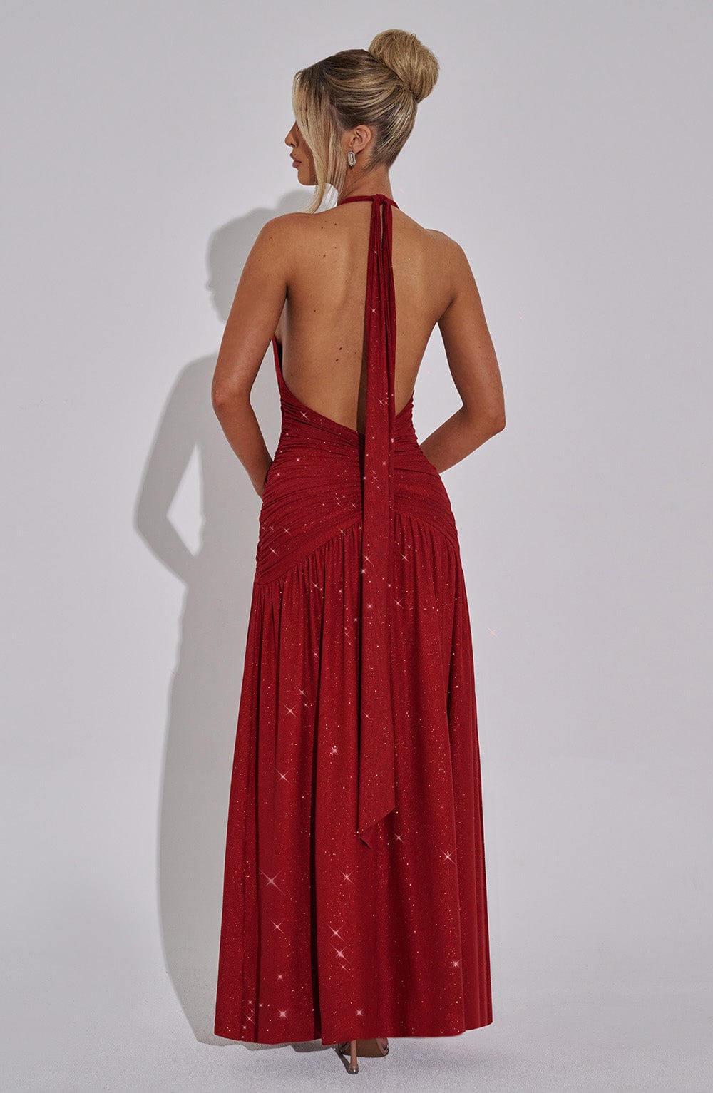 Melania Maxi Dress - Red Sequin