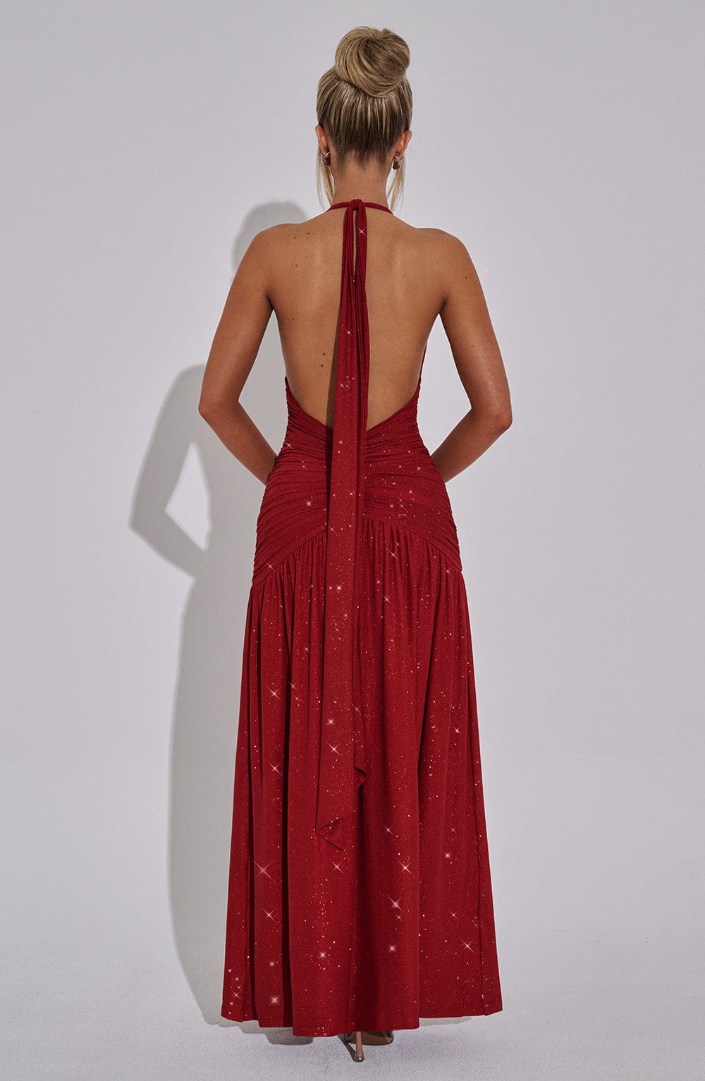 Melania Maxi Dress - Red Sequin