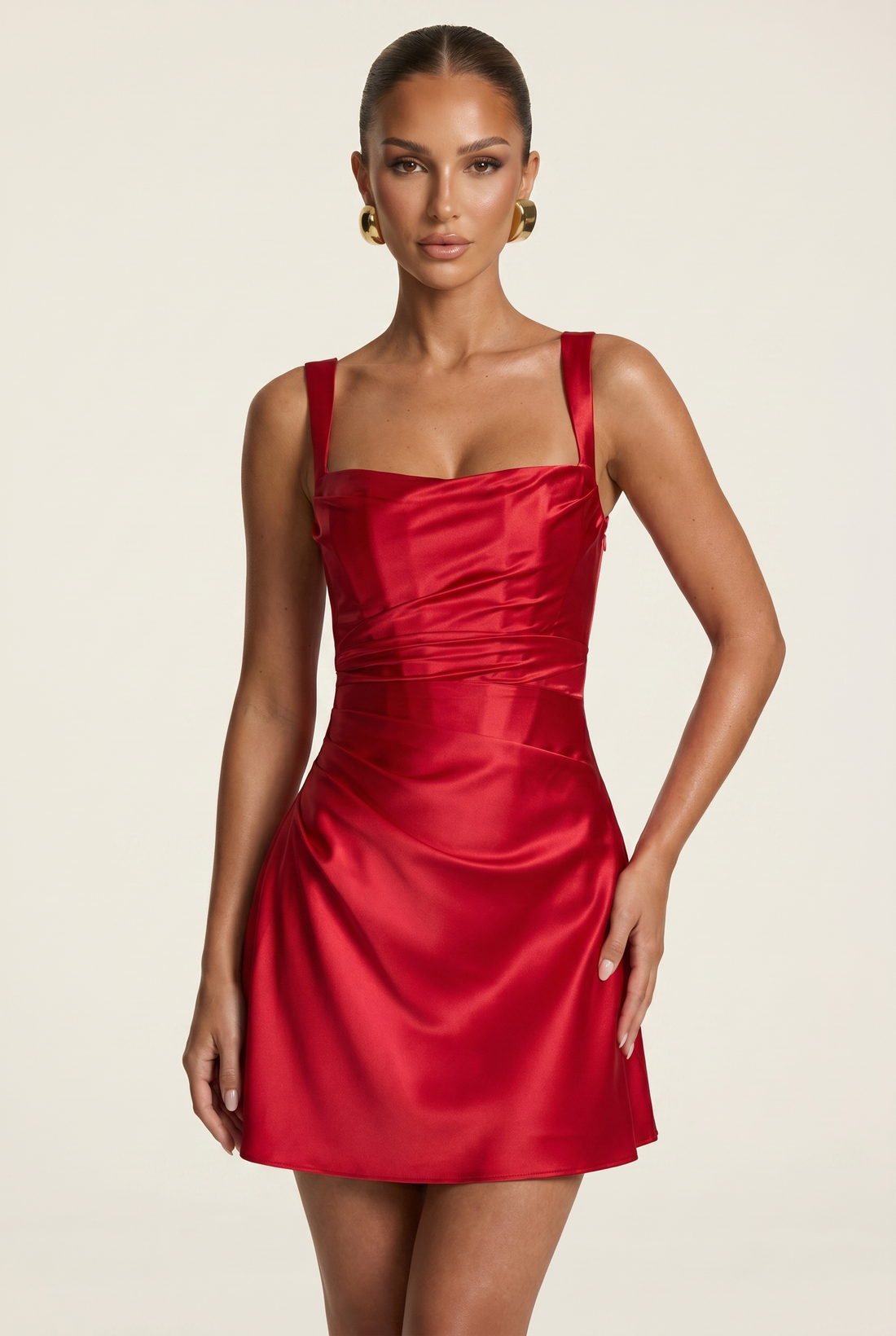 Robe Courte Calanthe - Rouge