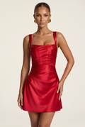 Robe Courte Calanthe - Rouge