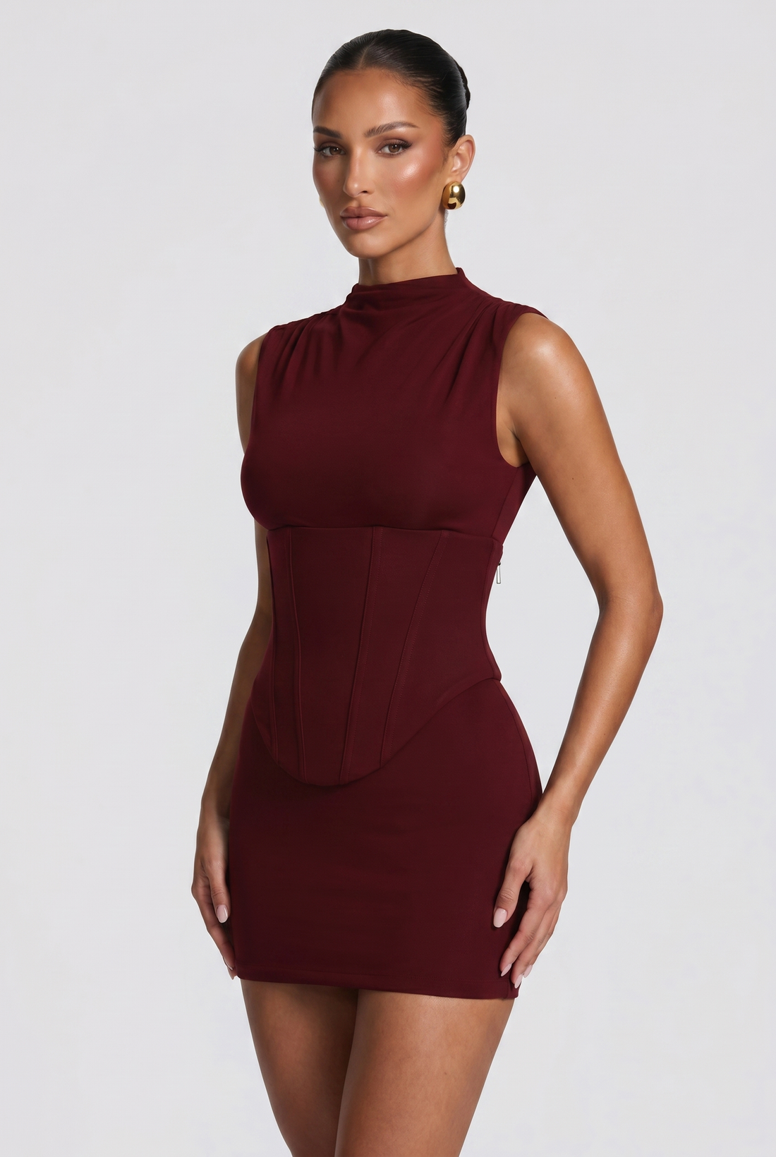 Robe Courte Soline - Rouge Cerise