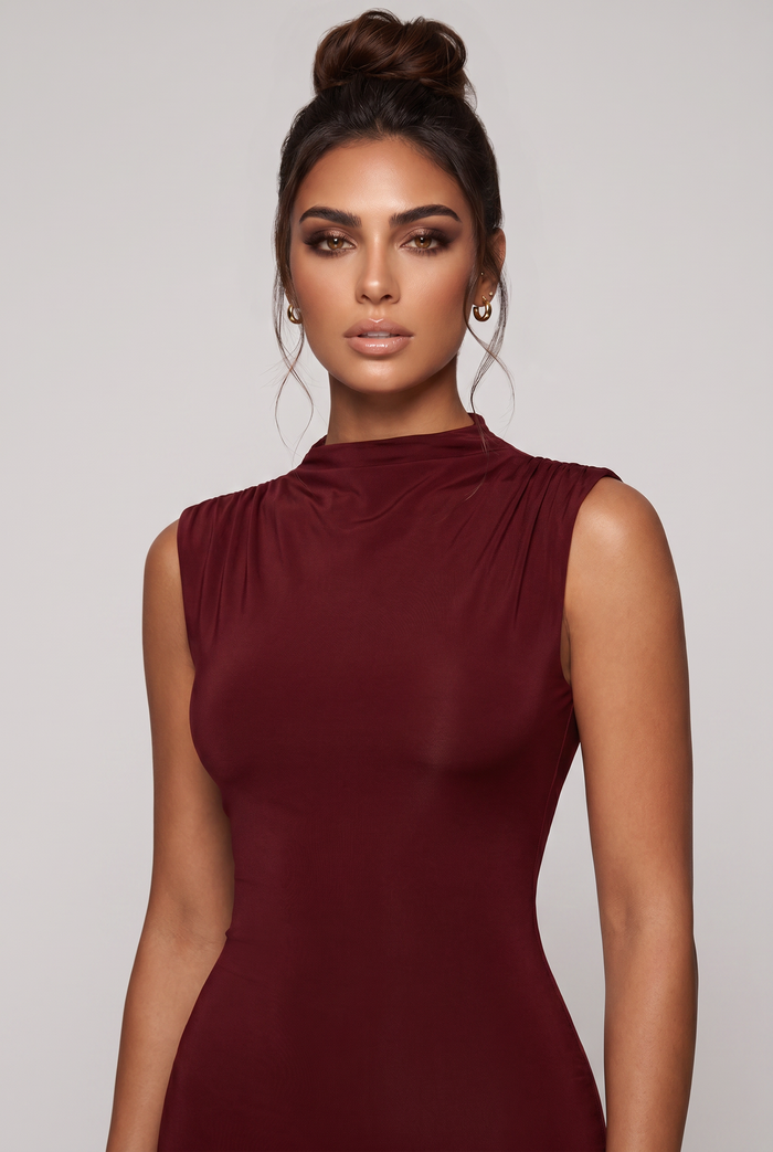 Robe Courte Soline - Rouge Cerise