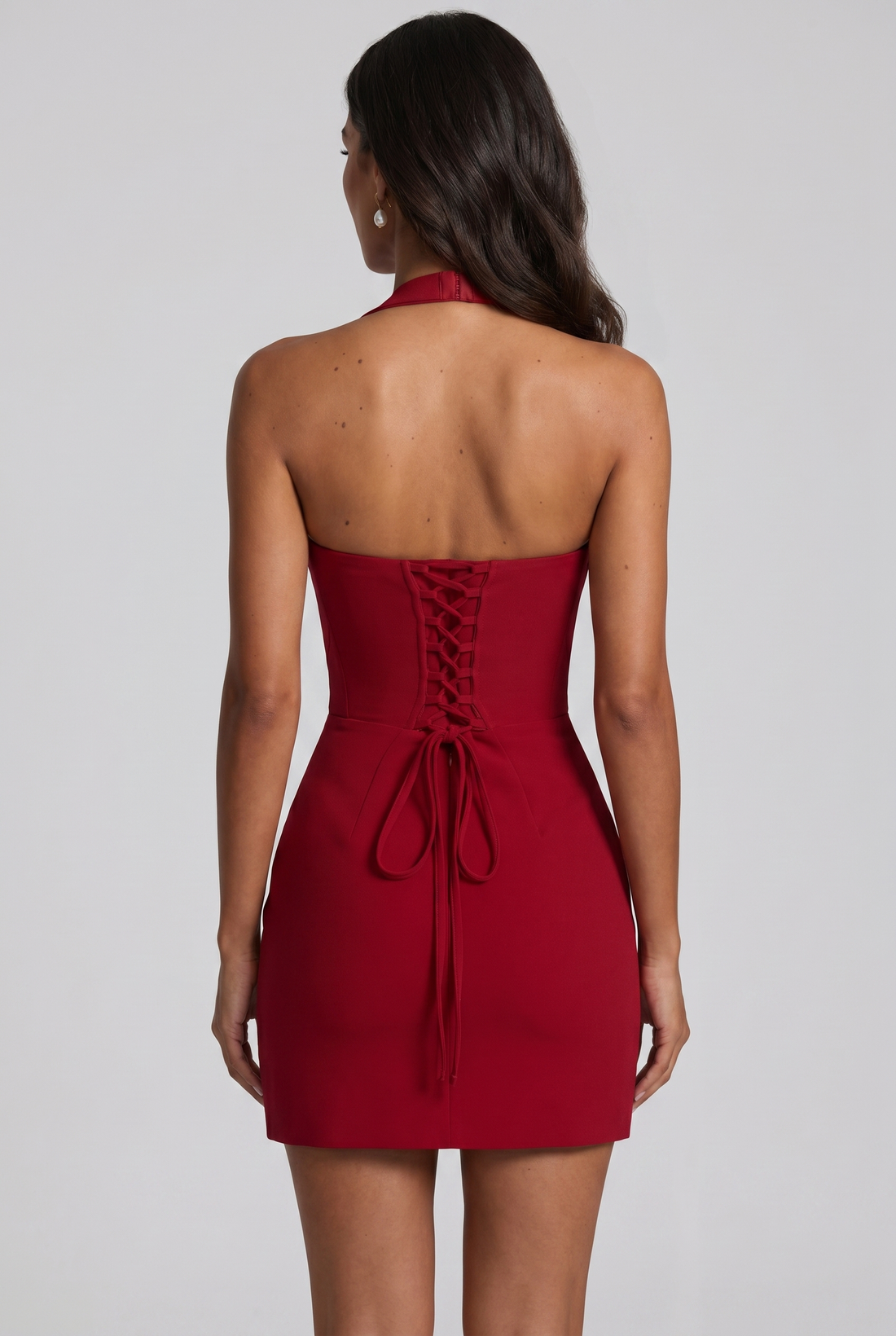 Robe Courte Tamsin - Rouge Profond