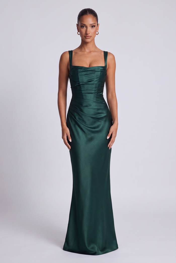 Robe Longue Calanthe - Émeraude