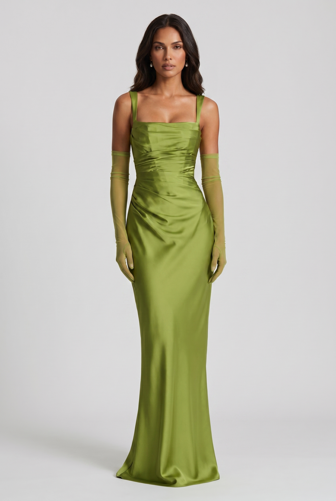 Robe Longue Calanthe - Olive