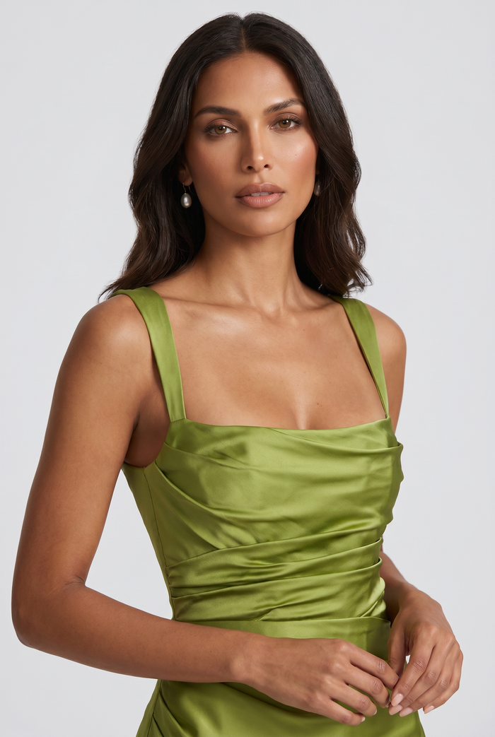 Robe Longue Calanthe - Olive