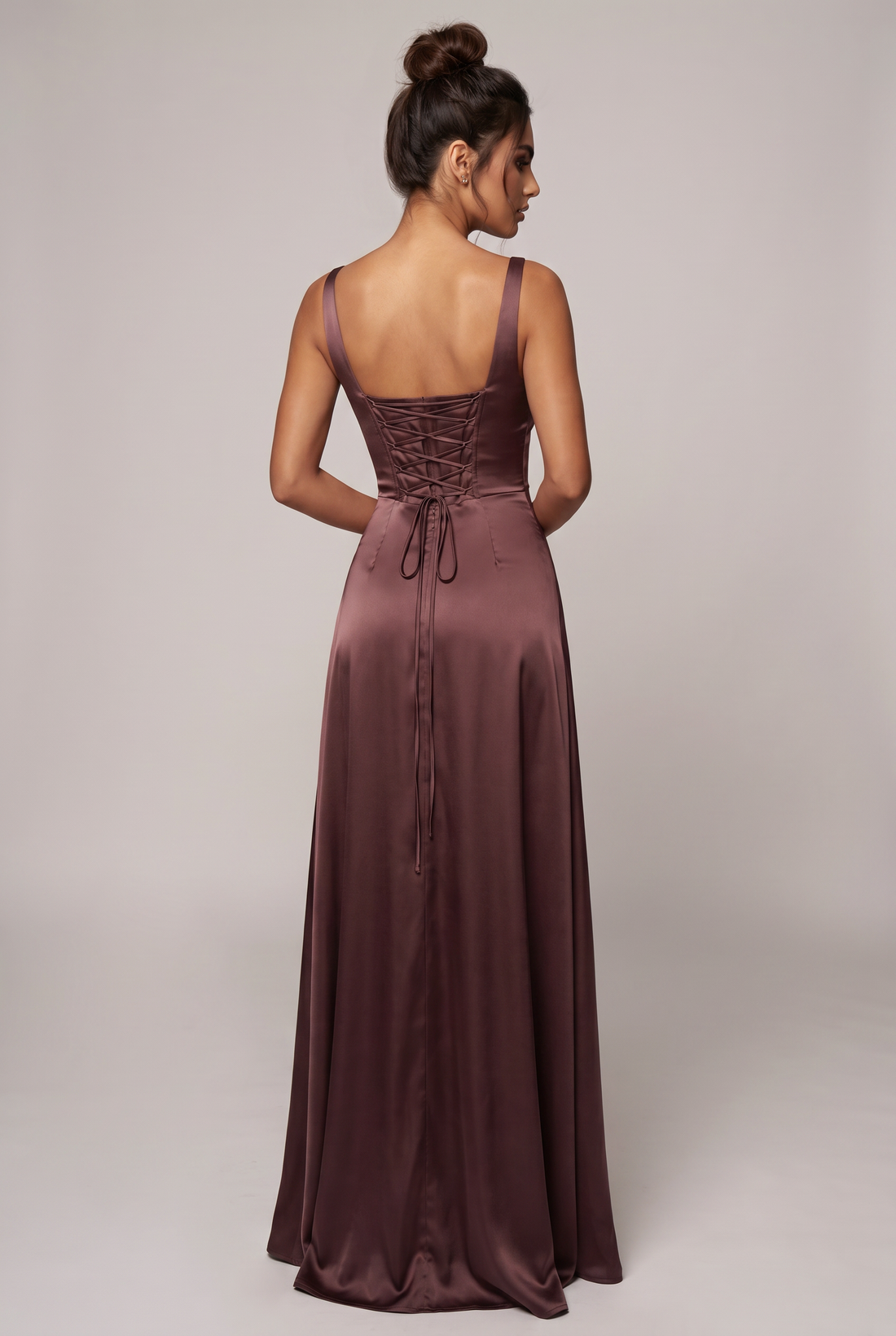 Robe Longue Calanthe - Prune Marron