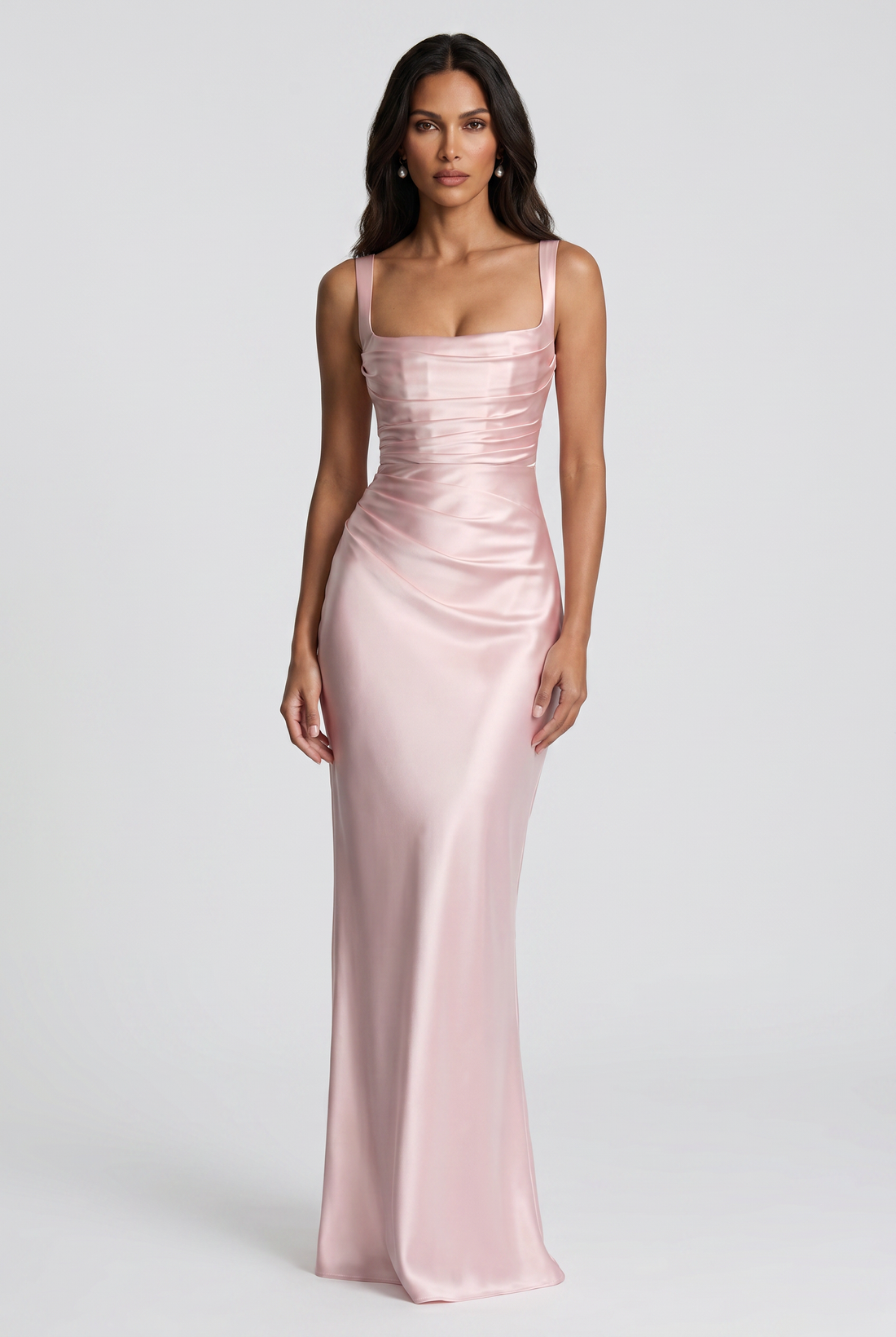 Robe Longue Calanthe - Rose Poudré