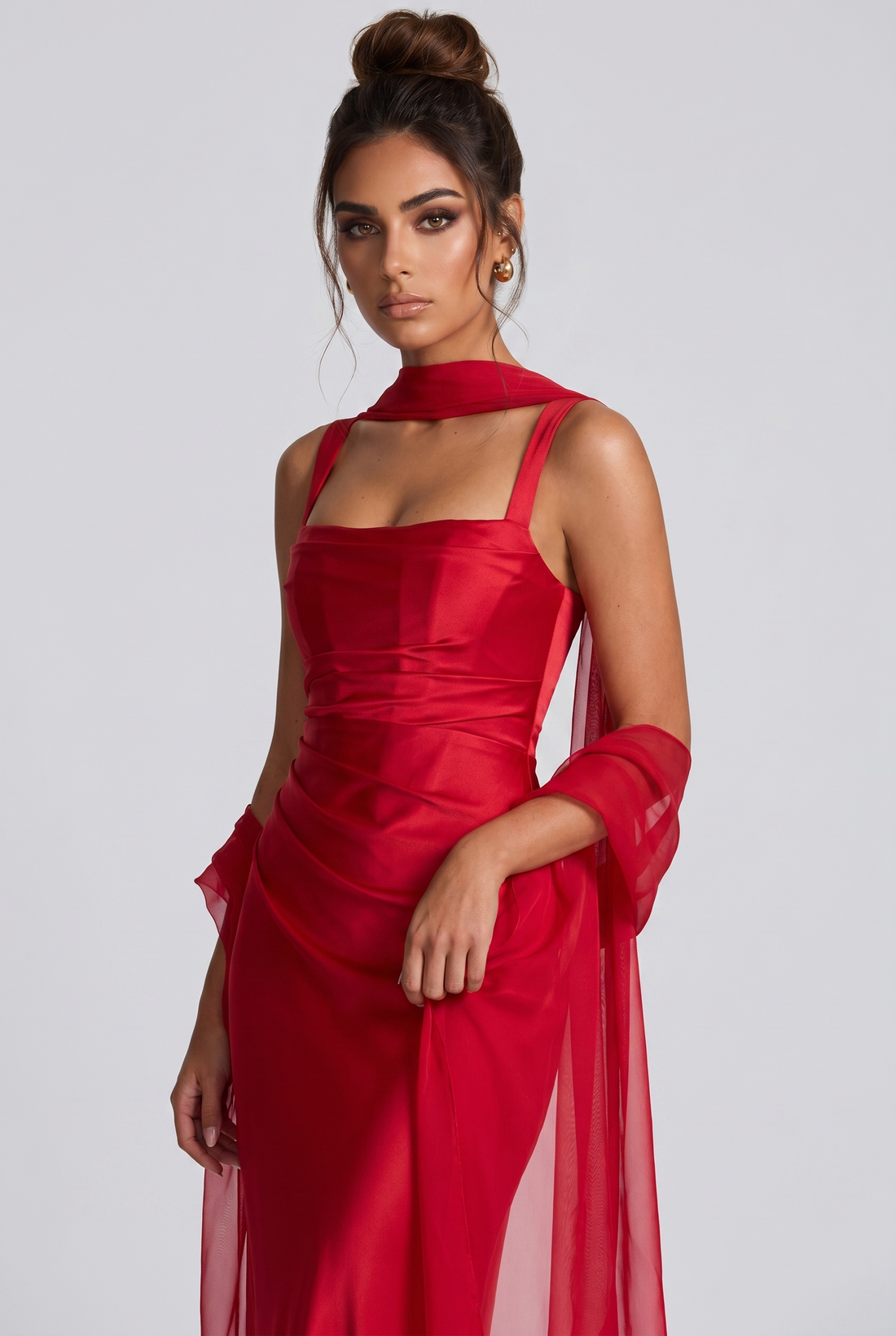 Robe Longue Calanthe - Rouge