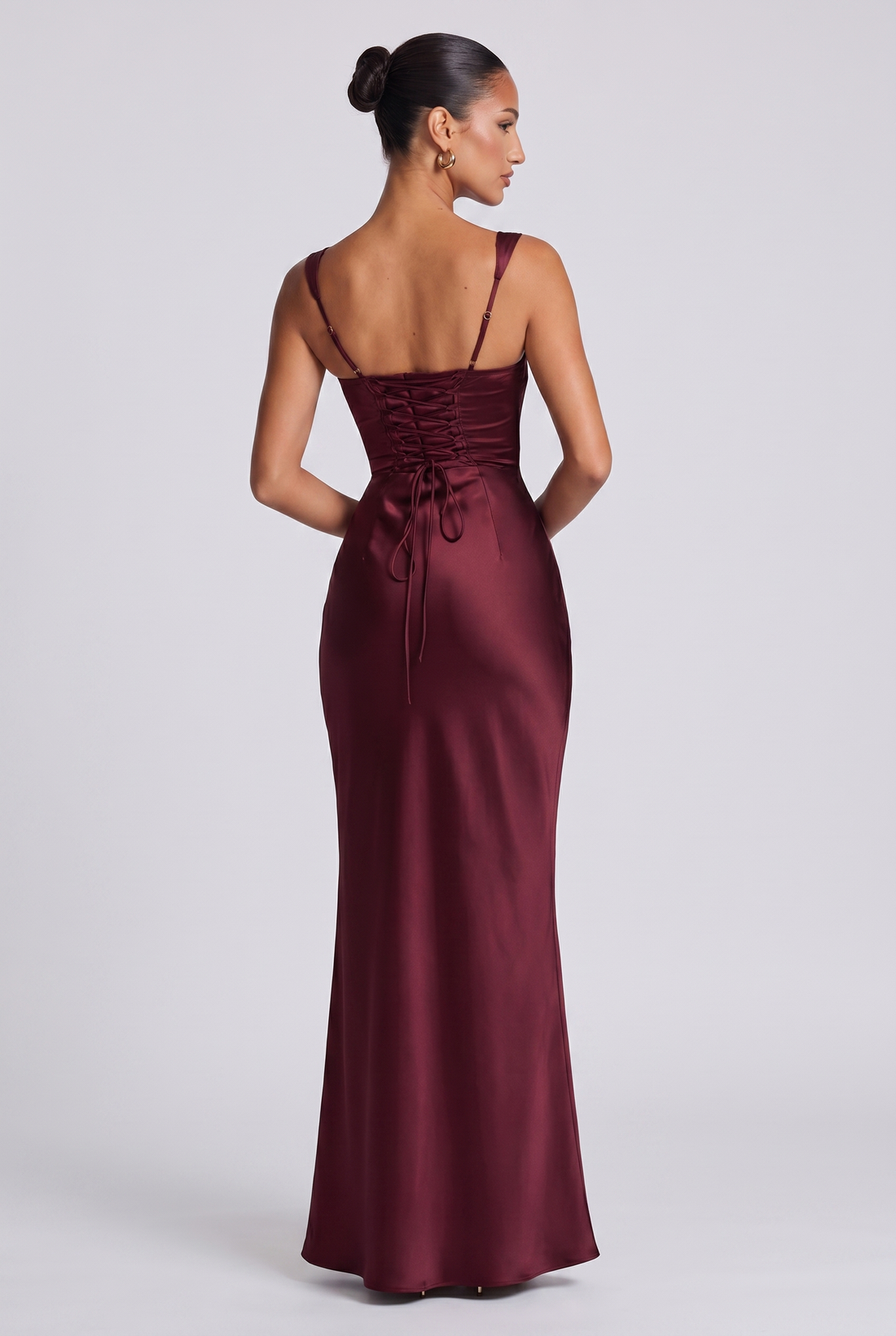 Robe Longue Calanthe - Rouge Cerise