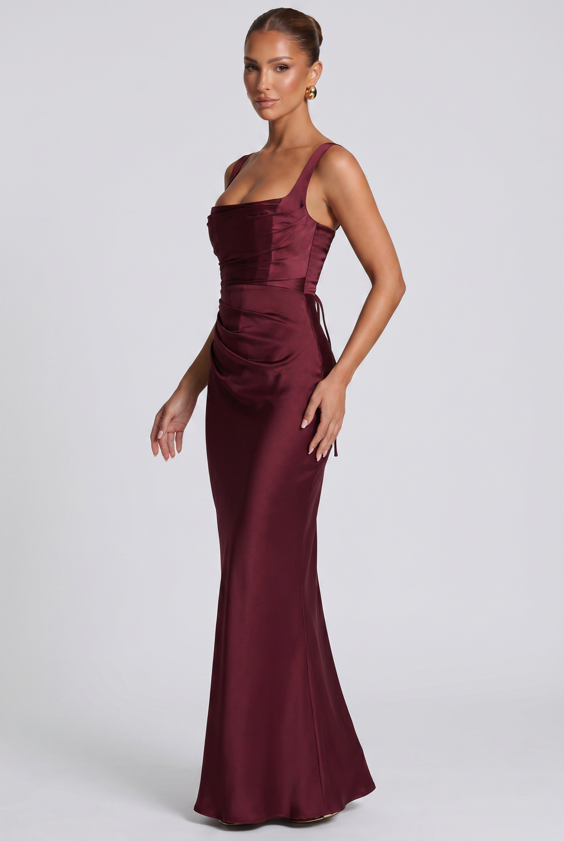 Robe Longue Calanthe - Rouge Cerise
