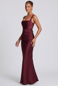 Robe Longue Calanthe - Rouge Cerise