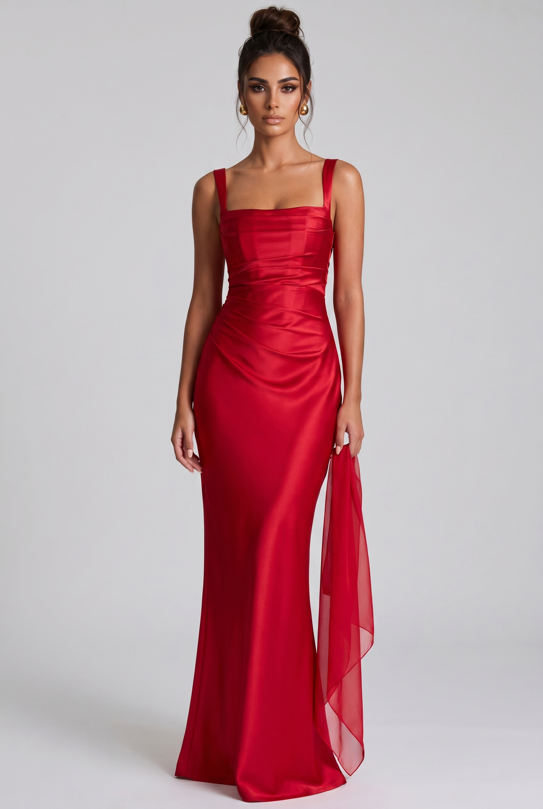 Robe Longue Calanthe - Rouge