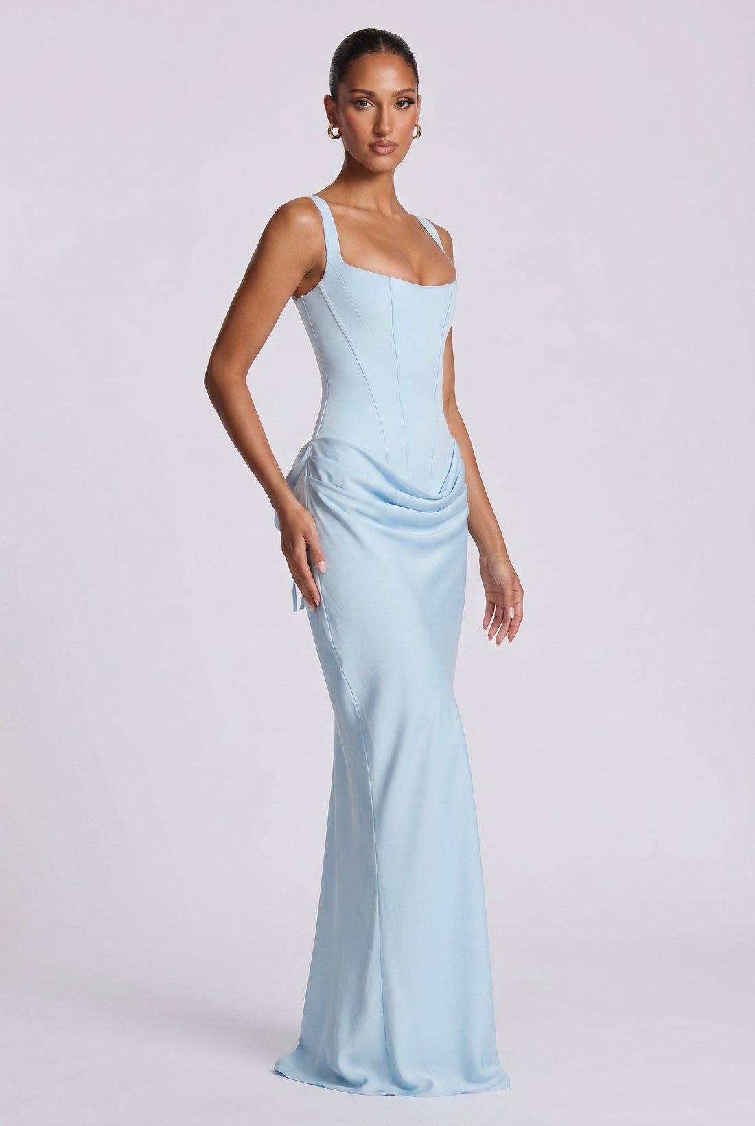Robe Longue Cornelia - Bleu Ciel