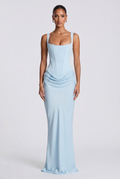 Robe Longue Cornelia - Bleu Ciel