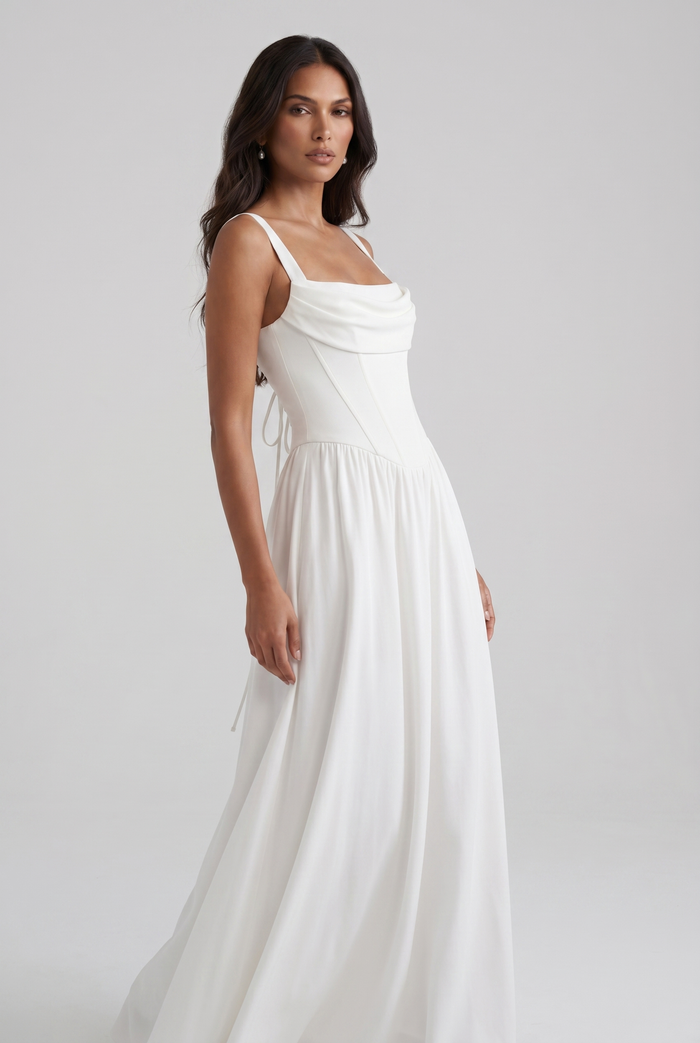 Robe Longue Cornelia - Ivoire