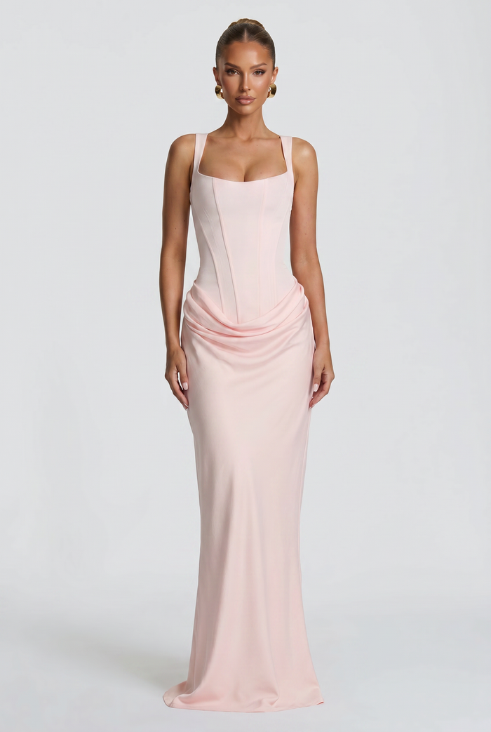 Robe Longue Cornelia - Rose Poudré