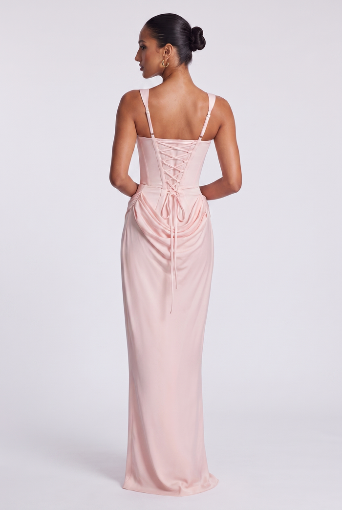 Robe Longue Cornelia - Rose Poudré