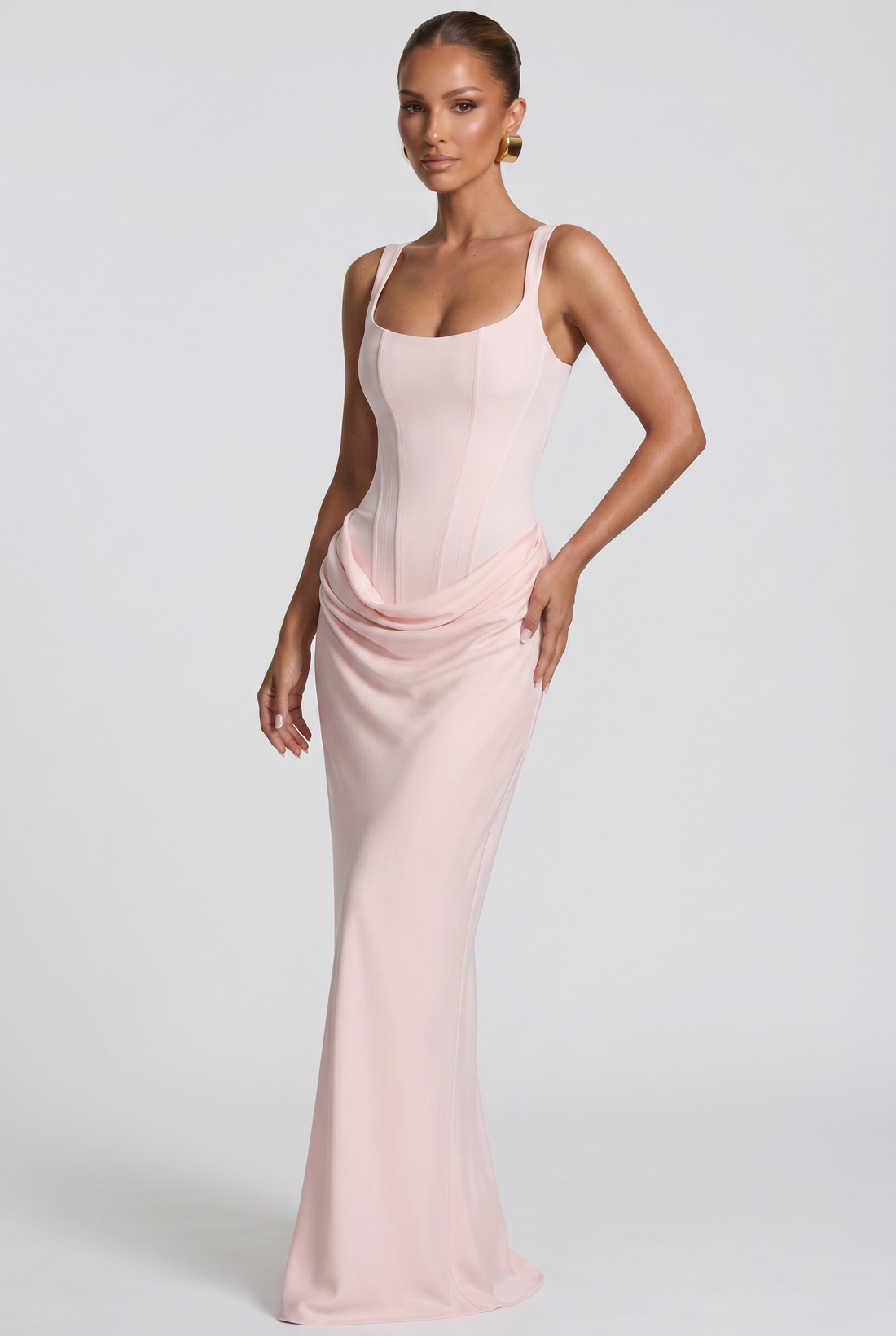 Robe Longue Cornelia - Rose Poudré