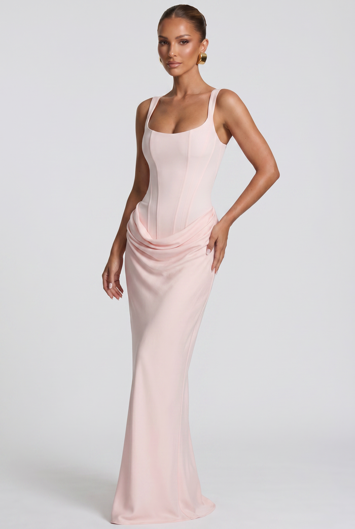 Robe Longue Cornelia - Rose Poudré