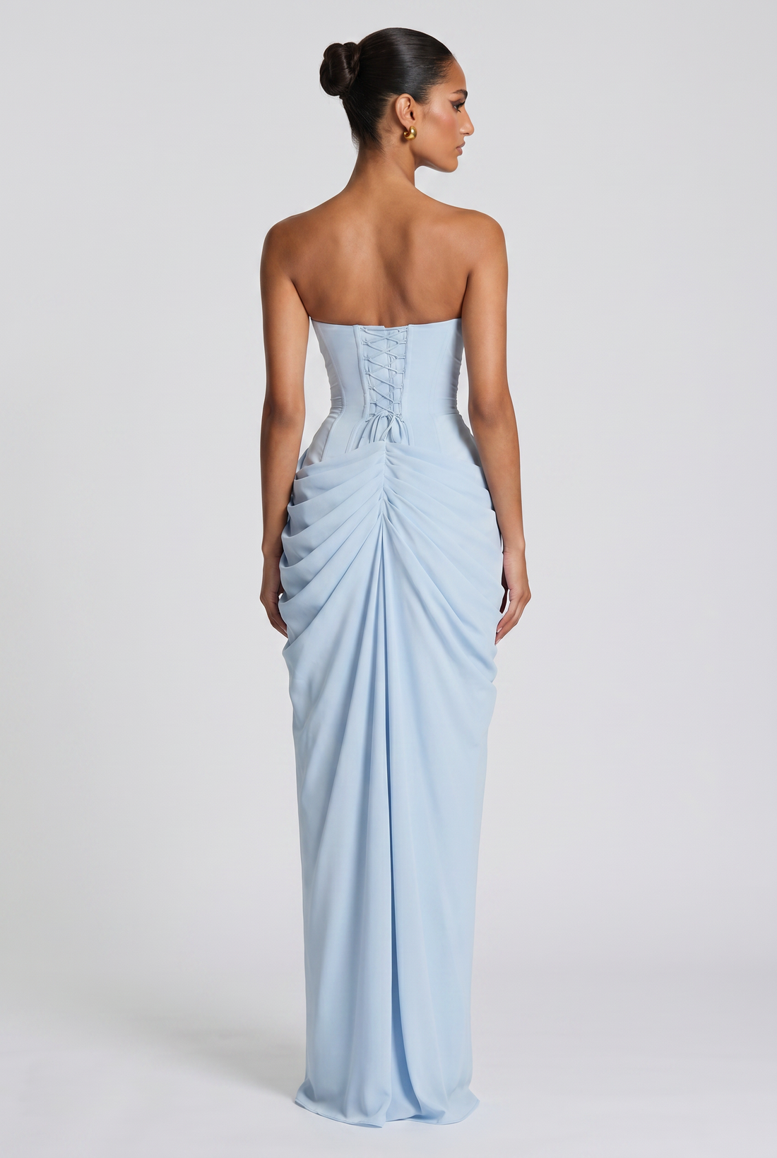Robe Longue Cyra - Bleu Glacier