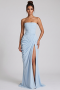 Robe Longue Cyra - Bleu Glacier