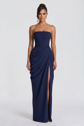 Robe Longue Cyra - Bleu Marine