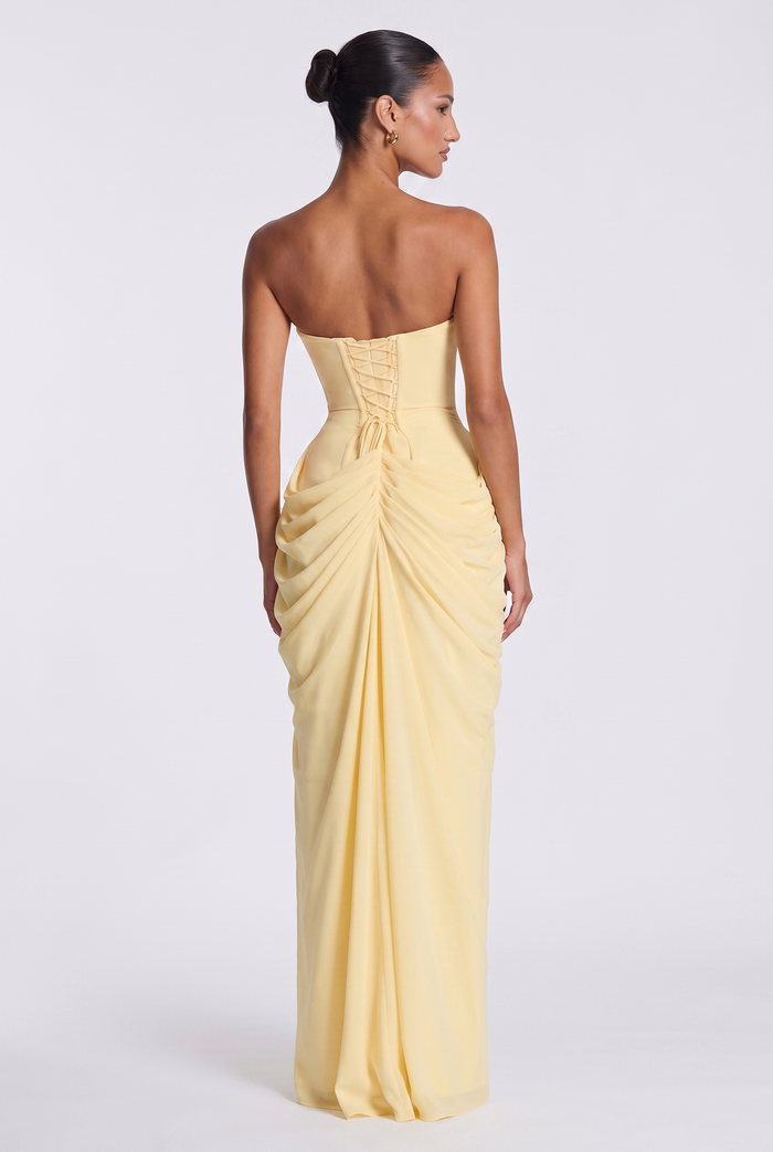 Robe Longue Cyra - Jaune Citron