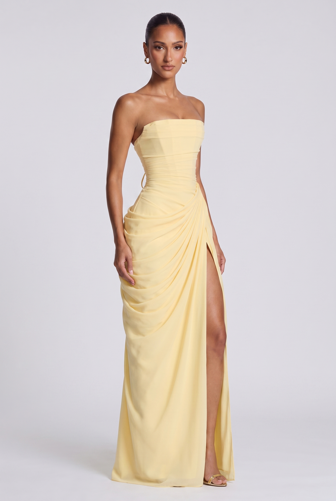 Robe Longue Cyra - Jaune Citron