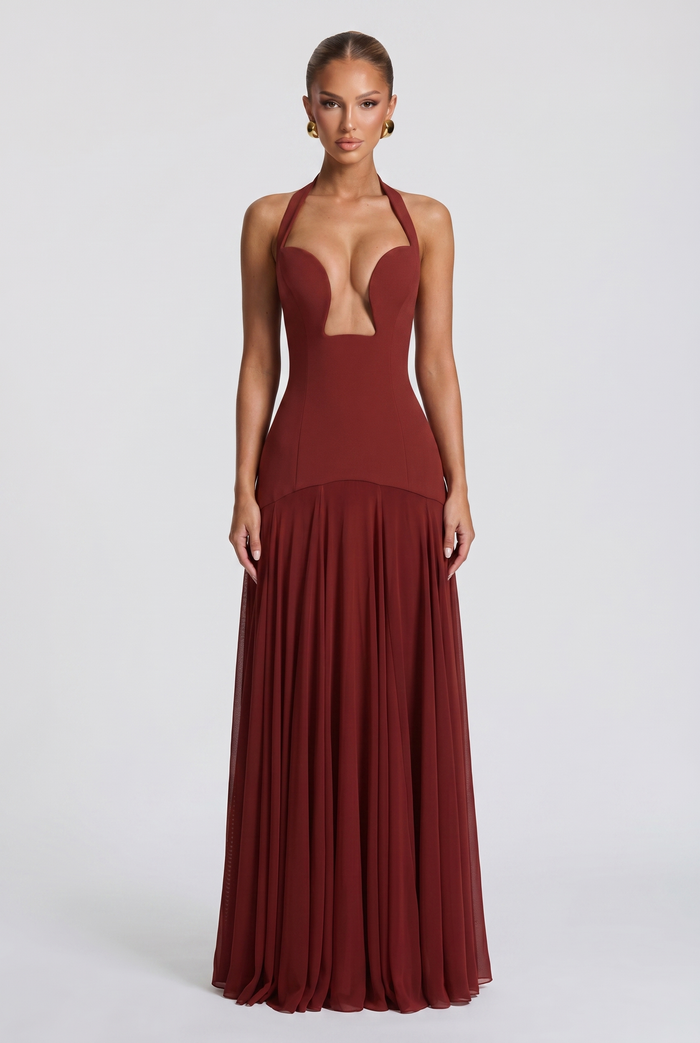 Robe Longue Cyrene - Rouille