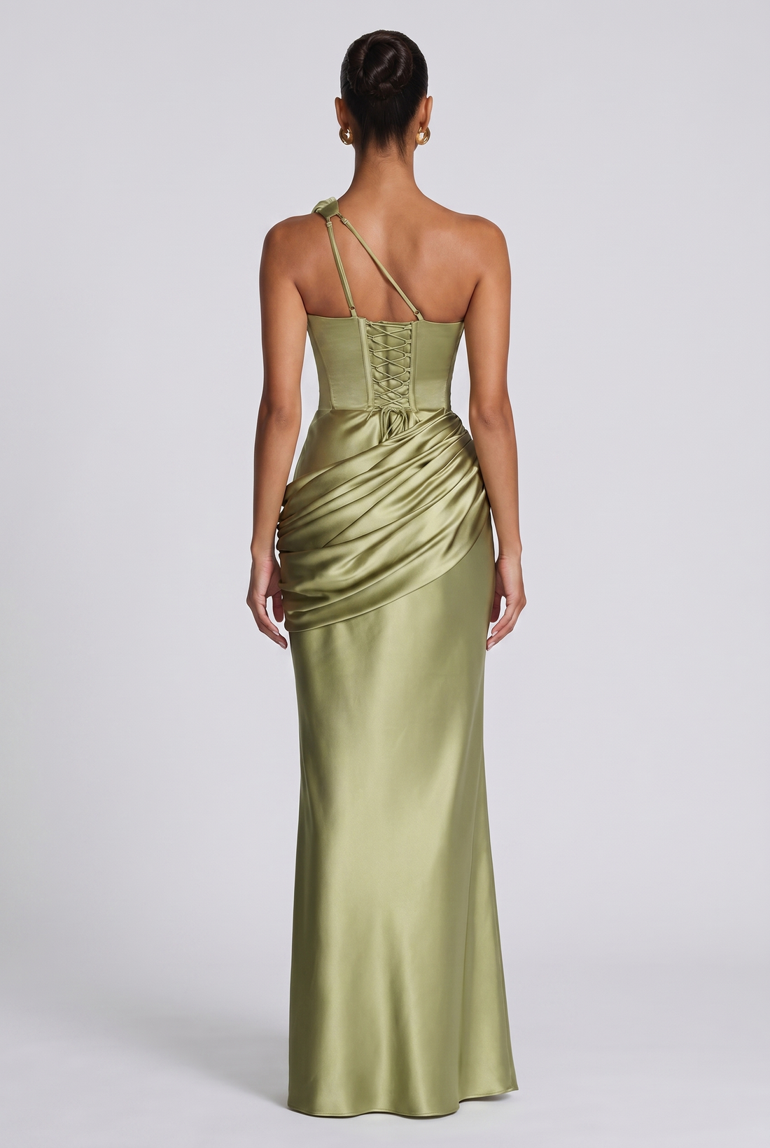 Robe Longue Emina - Olive Clair