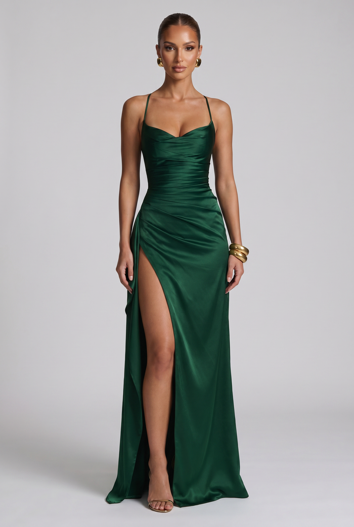 Robe Longue Helen - Émeraude