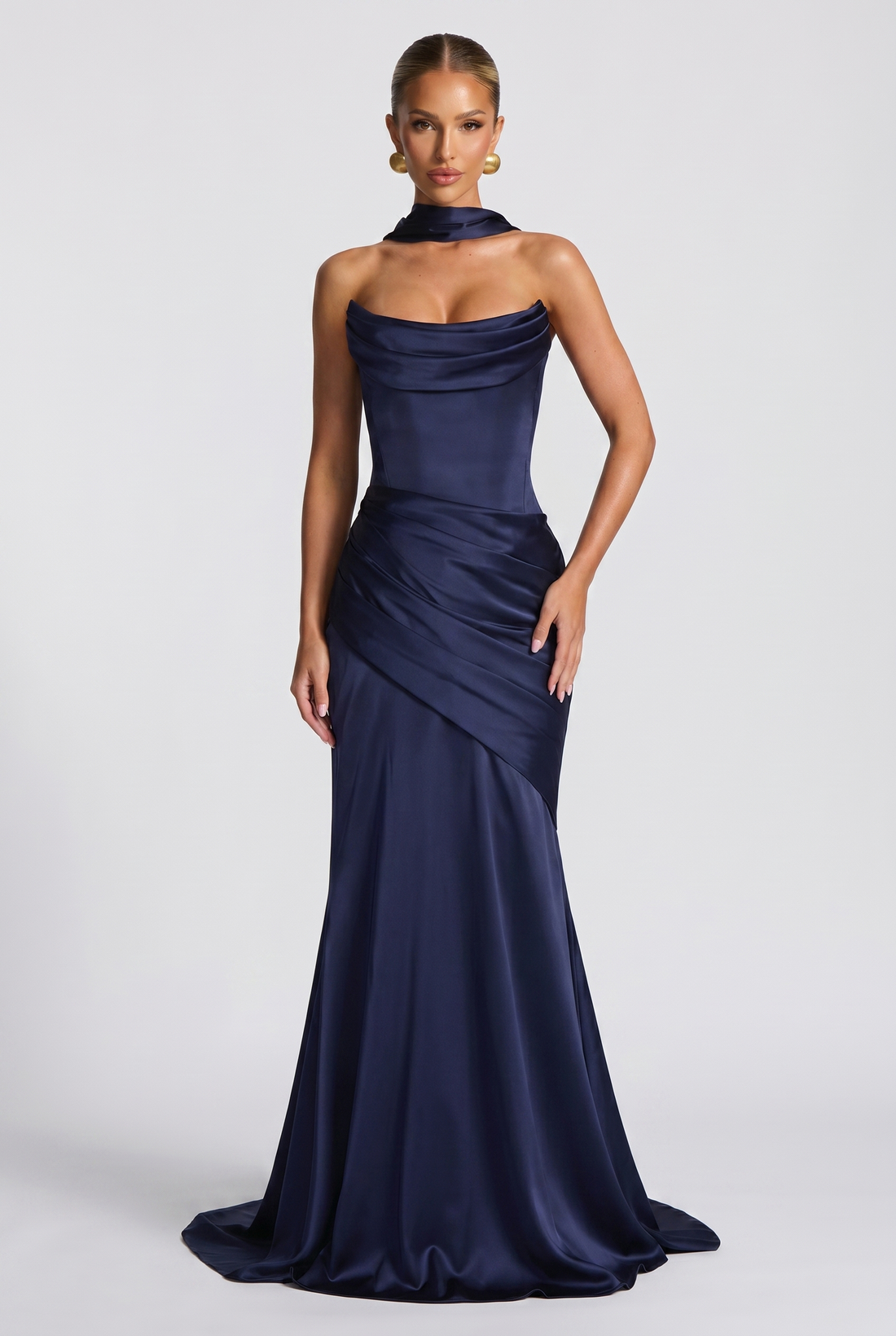 Robe Longue Kensington - Bleu Marine