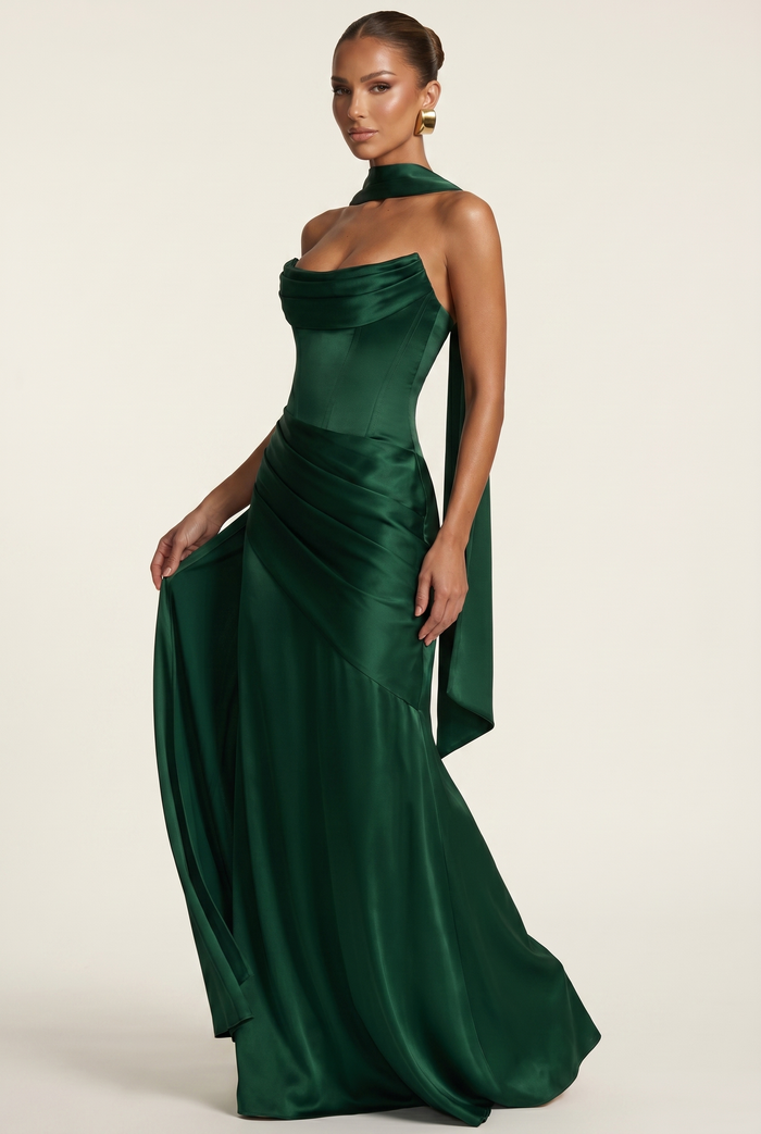 Robe Longue Kensington - Émeraude