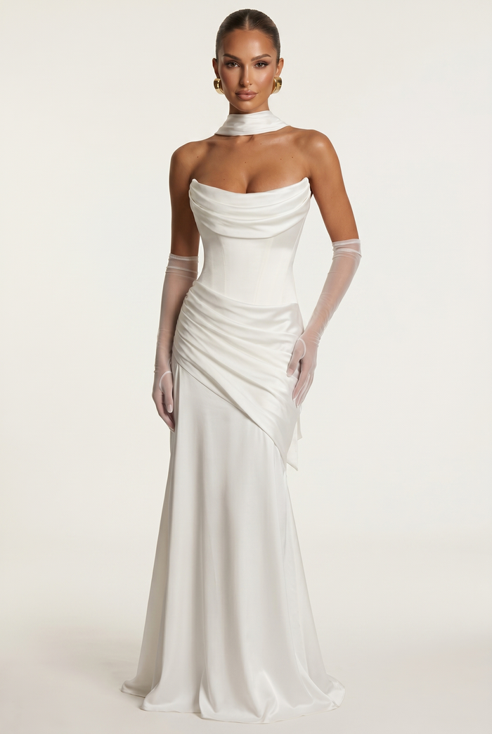 Robe Longue Kensington - Ivoire