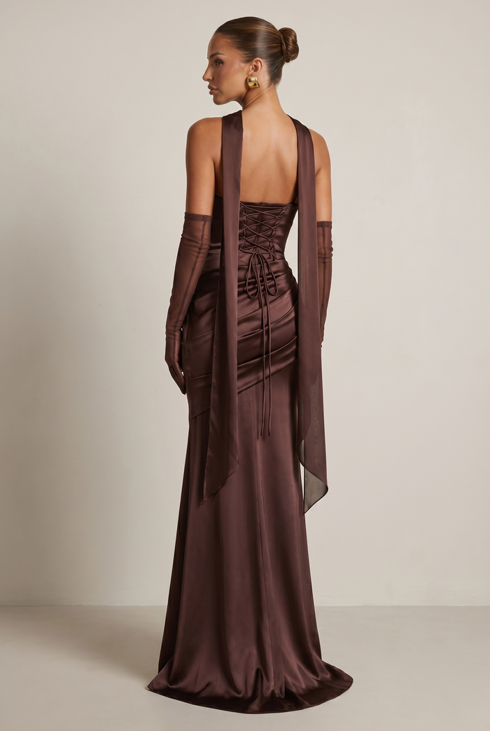 Robe Longue Kensington - Prune