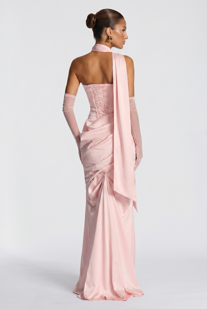 Robe Longue Kensington - Rose Poudré