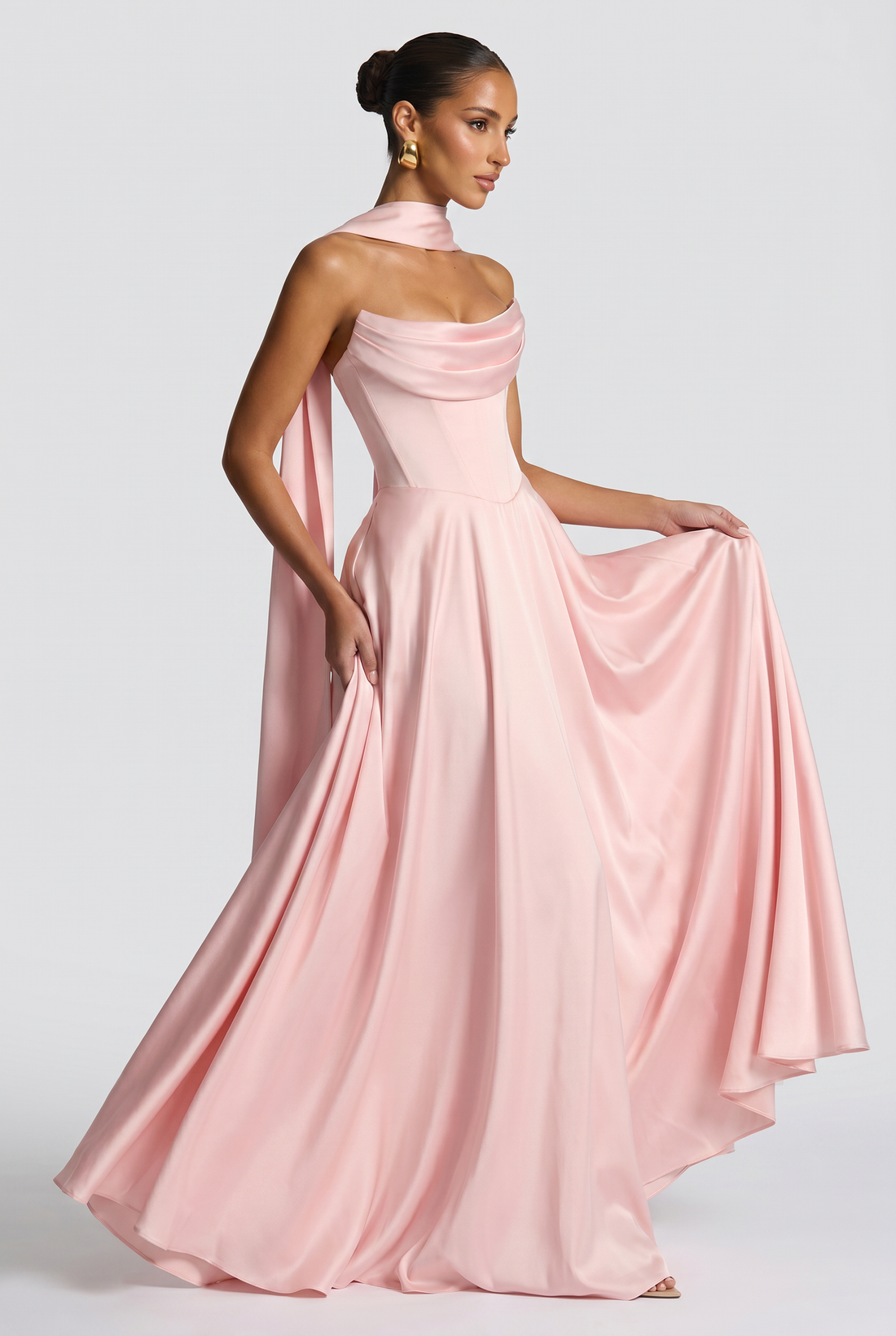 Robe Longue Kensington - Rose Poudré
