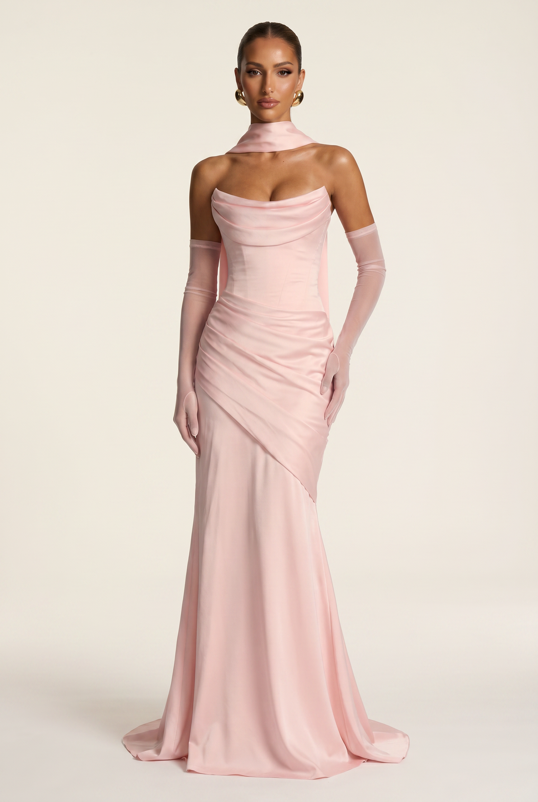 Robe Longue Kensington - Rose Poudré