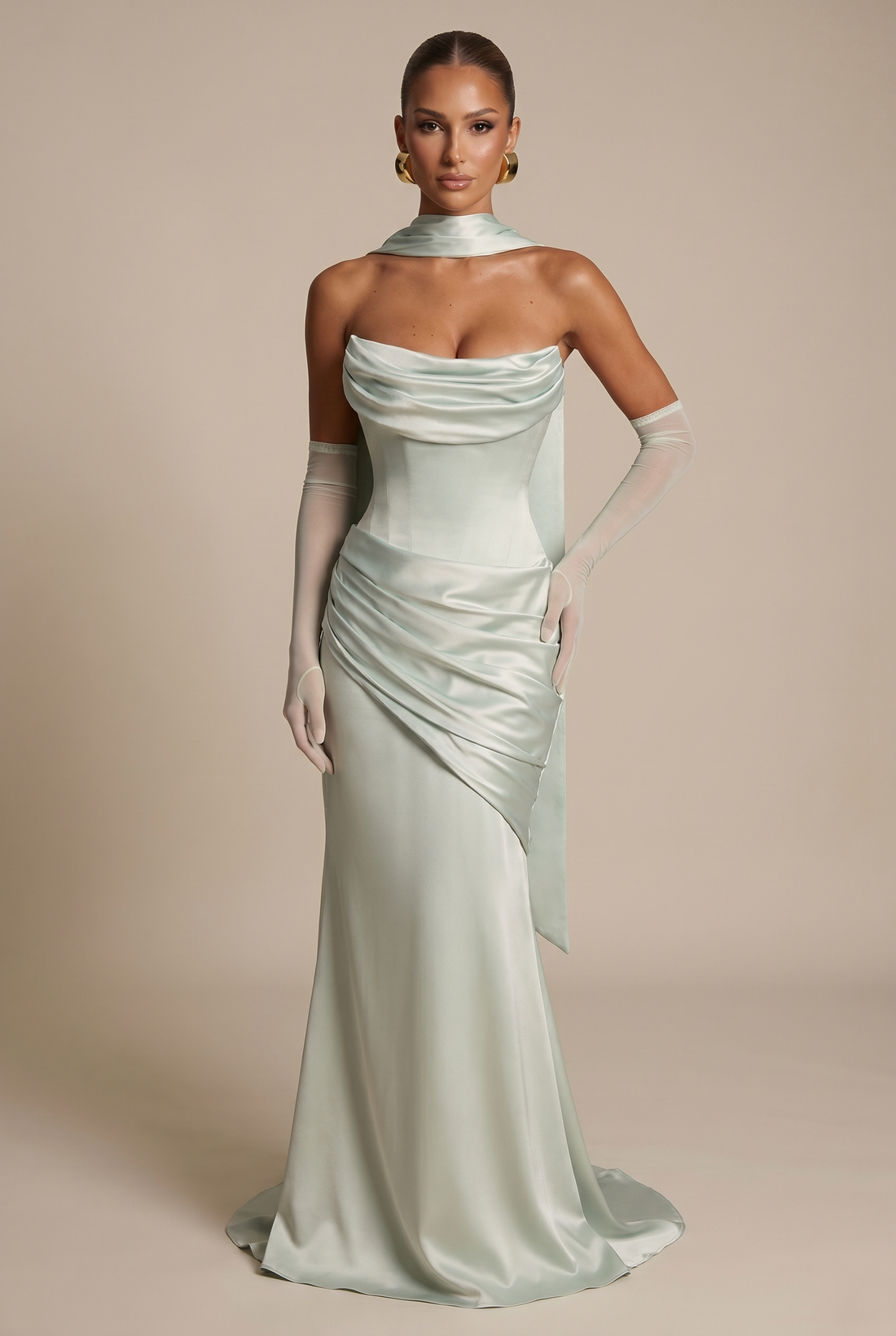 Robe Longue Kensington - Vert Menthe