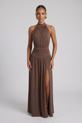 Robe Longue Lilia - Marron