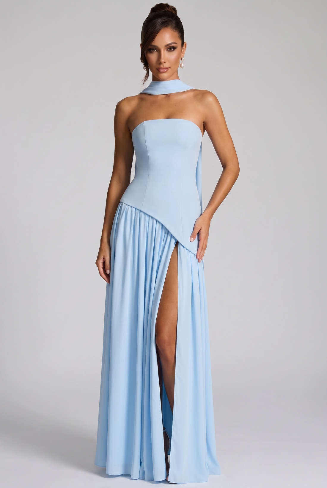 Robe Longue Maliyah - Bleu Layette