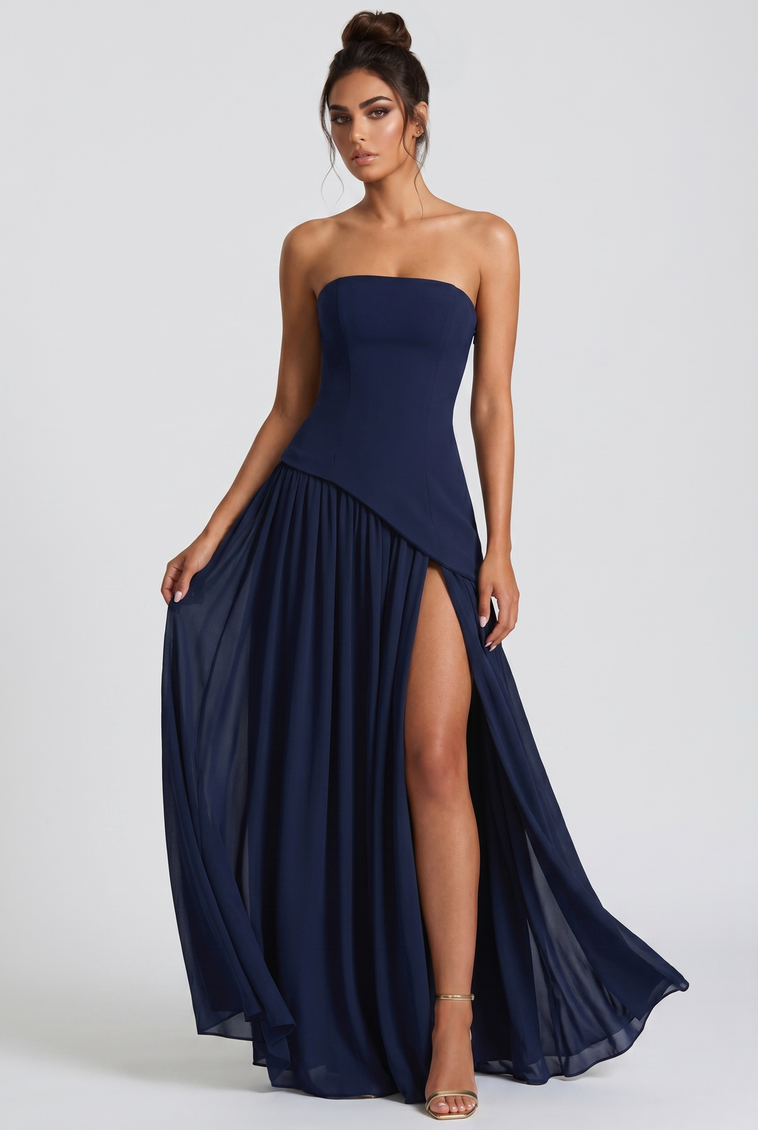 Robe Longue Maliyah - Bleu Marine